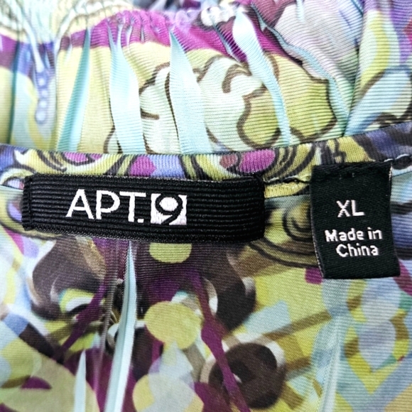 Apt. 9 Wmns Flutter Sleeve Accordion Pleat Sublimation Print Midi Dress XL NWT - Picture 9 of 13